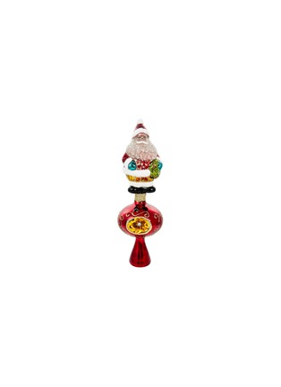 Main View - Click To Enlarge - SHISHI - Santa Glass Tree Topper — Antique Red/Silver