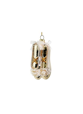 Main View - Click To Enlarge - SHISHI - Ballet Shoes Glass Bauble — Gold