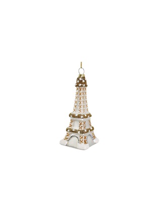 Main View - Click To Enlarge - SHISHI - Eiffel Tower Glass Bauble — White Mat/Silver/Gold