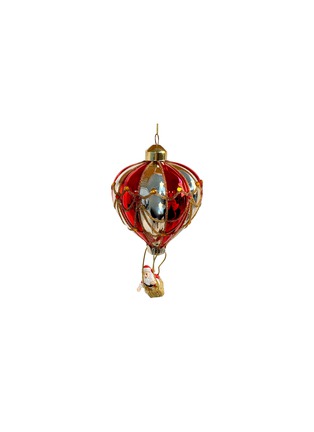 Main View - Click To Enlarge - SHISHI - Santa Hot Air Balloon Glass Bauble — Red/Gold