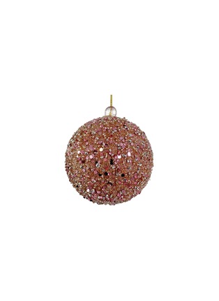 Main View - Click To Enlarge - SHISHI - Beaded Glitter Glass Ball Bauble — Pink