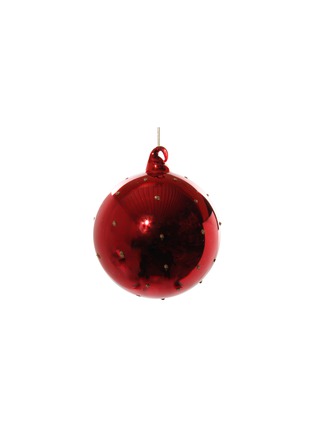 Main View - Click To Enlarge - SHISHI - Glittered Dot Shiny Glass Bauble — Red/Gold