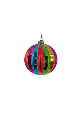 Main View - Click To Enlarge - SHISHI - Striped Glitter Shiny Glass Bauble