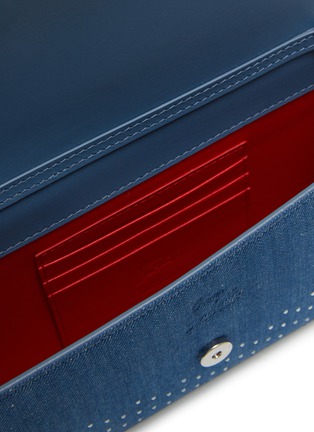 Detail View - Click To Enlarge - CHRISTIAN LOUBOUTIN - Loubi54 Toile Denim Clutch