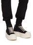 Figure View - Click To Enlarge - RICK OWENS DRKSHDW - Double Bumper Denim Low Top Men's Sneakers