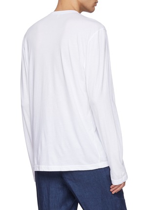 Back View - Click To Enlarge - JAMES PERSE - Lightweight Long Sleeve Combed Cotton T-Shirt