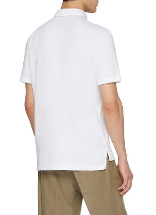 Back View - Click To Enlarge - JAMES PERSE - COTTON SUEDED POLO SHIRT