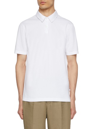 Main View - Click To Enlarge - JAMES PERSE - COTTON SUEDED POLO SHIRT
