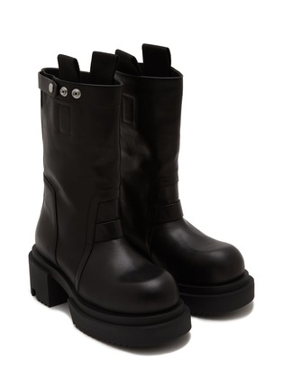 Detail View - Click To Enlarge - RICK OWENS  - Bogun Leather Boots