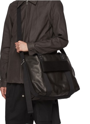 Figure View - Click To Enlarge - RICK OWENS  - Trolley Leather Crossbody Bag