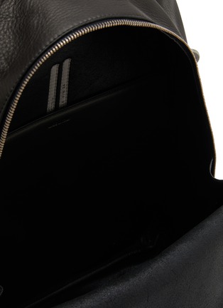 Detail View - Click To Enlarge - RICK OWENS  - Leather Zip Backpack