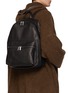 Figure View - Click To Enlarge - RICK OWENS  - Leather Zip Backpack