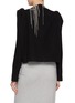 Back View - Click To Enlarge - DRIES VAN NOTEN - Puff Shoulder Strass Embellished Wool Top