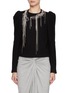 Main View - Click To Enlarge - DRIES VAN NOTEN - Puff Shoulder Strass Embellished Wool Top