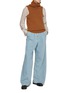 Figure View - Click To Enlarge - DRIES VAN NOTEN - Front Pleat Cotton Wide Leg Jeans