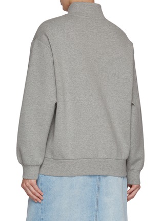 Back View - Click To Enlarge - DRIES VAN NOTEN - High Neck Asymmetrical Zip Sweater