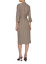 Back View - Click To Enlarge - DRIES VAN NOTEN - Checked Wool Obi Robe Dress