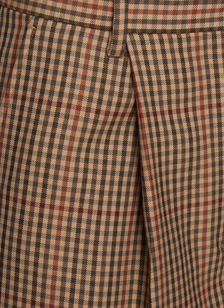  - DRIES VAN NOTEN - Wide Leg Checked Wool Trousers