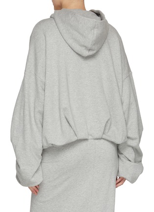 Back View - Click To Enlarge - DRIES VAN NOTEN - Oversized Gathered Cotton Hoodie