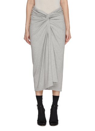 Main View - Click To Enlarge - DRIES VAN NOTEN - Gathered Front Jersey Skirt