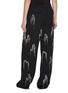 Back View - Click To Enlarge - DRIES VAN NOTEN - Dangling Strass Wide Leg Trousers