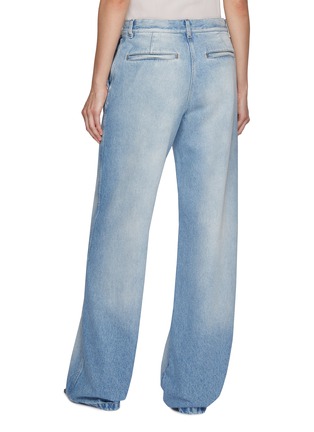 Back View - Click To Enlarge - DRIES VAN NOTEN - Trouser Construction Slouchy Light Wash Jeans