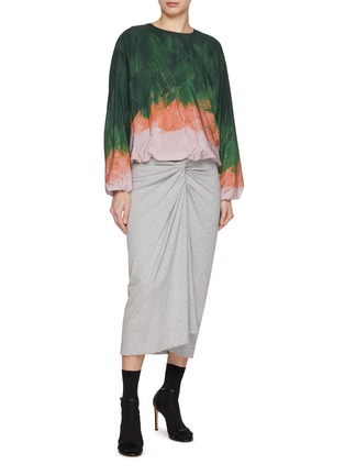 Figure View - Click To Enlarge - DRIES VAN NOTEN - Abstract Print Silk Blend Top