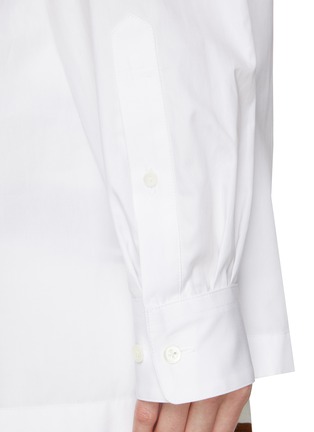  - DRIES VAN NOTEN - Angled Neck Brooch Cotton Top