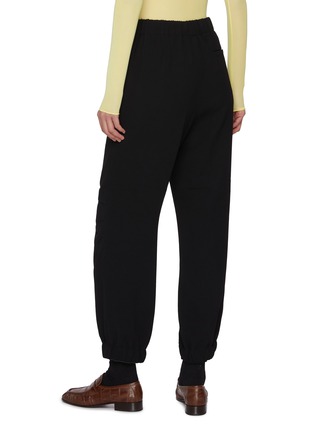 Back View - Click To Enlarge - DRIES VAN NOTEN - Elastic Waistband Crepe Jogger Pants