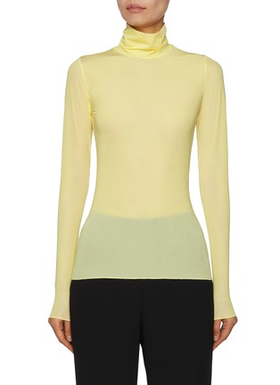 Main View - Click To Enlarge - DRIES VAN NOTEN - Turtleneck Sheer Second Skin Top