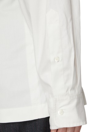  - DRIES VAN NOTEN - Dangling Strass Wrap Cotton Shirt