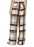 Back View - Click To Enlarge - DRIES VAN NOTEN - Windowpane Check Wide Leg Trousers