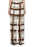 Main View - Click To Enlarge - DRIES VAN NOTEN - Windowpane Check Wide Leg Trousers