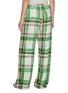 Back View - Click To Enlarge - DRIES VAN NOTEN - Elasticated Waist Windowpane Wide Leg Trousers