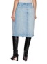 Back View - Click To Enlarge - DRIES VAN NOTEN - Pleated Light Wash Denim Tulip Skirt