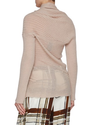 Back View - Click To Enlarge - DRIES VAN NOTEN - Twisted Light Knit Top