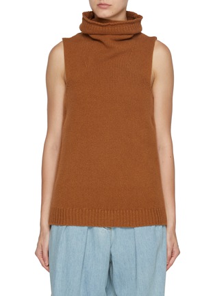 Main View - Click To Enlarge - DRIES VAN NOTEN - High Neck Sleeveless Wool Cashmere Top