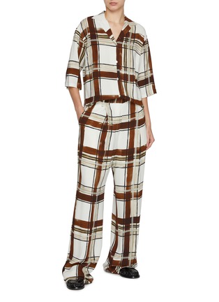 Figure View - Click To Enlarge - DRIES VAN NOTEN - Windowpane Pattern Pyjama Shirt