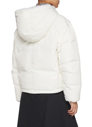 Back View - Click To Enlarge - YVES SALOMON - Cropped Mink Fur Hood Puffer Jacket