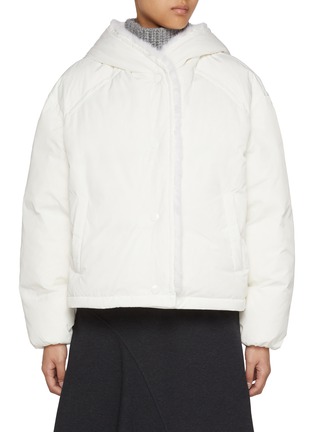 Main View - Click To Enlarge - YVES SALOMON - Cropped Mink Fur Hood Puffer Jacket