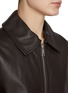 Detail View - Click To Enlarge - YVES SALOMON - Detachable Mink Collar Leather Jacket