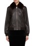 Main View - Click To Enlarge - YVES SALOMON - Detachable Mink Collar Leather Jacket