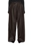 Main View - Click To Enlarge - YVES SALOMON - Drawstring Wide Leg Leather Trousers