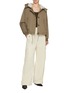 Figure View - Click To Enlarge - YVES SALOMON - Lamb Fur Hood Short Parka Jacket