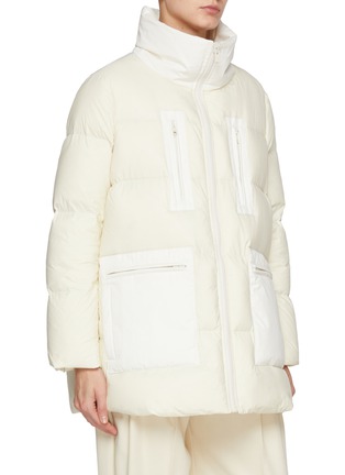 Detail View - Click To Enlarge - YVES SALOMON - Shearling Bib Puffer Jacket