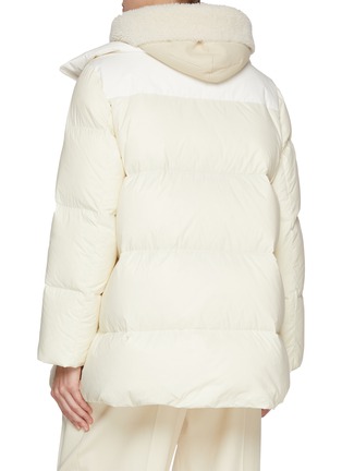 Back View - Click To Enlarge - YVES SALOMON - Shearling Bib Puffer Jacket