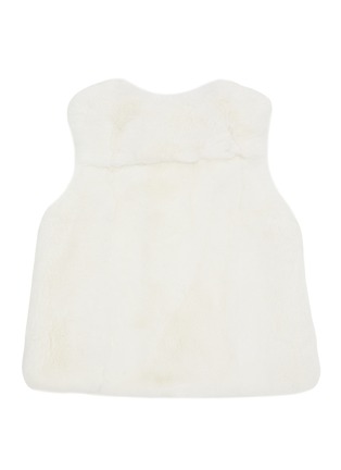 Figure View - Click To Enlarge - YVES SALOMON - Rex Rabbit Fur Kids' Gilet