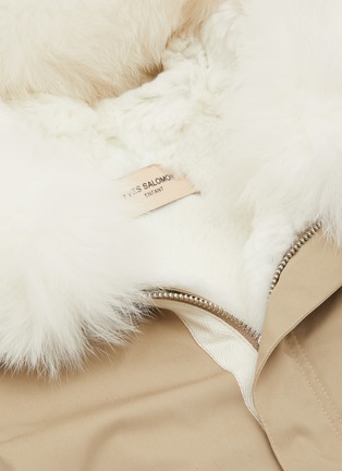 Detail View - Click To Enlarge - YVES SALOMON - Rabbit Fur Fox Fur Hood Kids' Parka