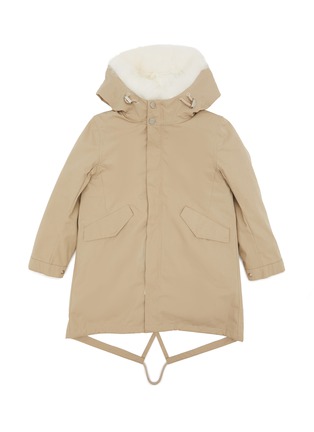 Main View - Click To Enlarge - YVES SALOMON - Rabbit Fur Fox Fur Hood Kids' Parka