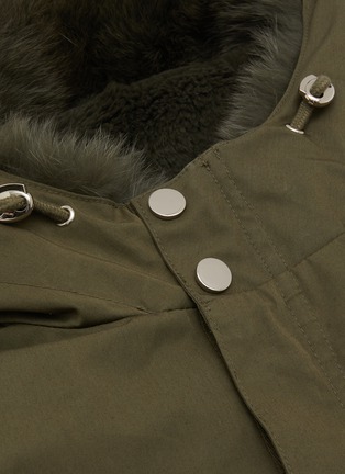 Detail View - Click To Enlarge - YVES SALOMON - Fox Lined Cotton Parka